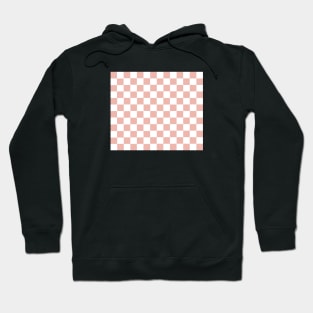 Checkered Pattern - Pink and White Hoodie